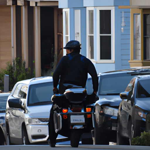 שוטר מפטרל בשכונת סן פרנסיסקו