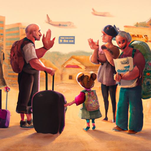 משפחה ישראלית נפרדת מחבריה לפני המעבר לסן פרנסיסקו