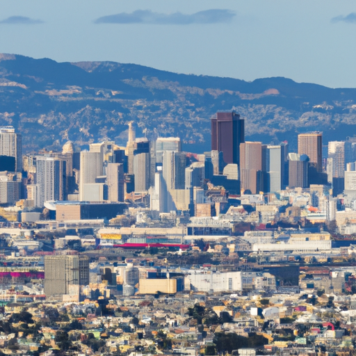 נוף פנורמי של קו הרקיע של סן פרנסיסקו, המציג שכונות שונות